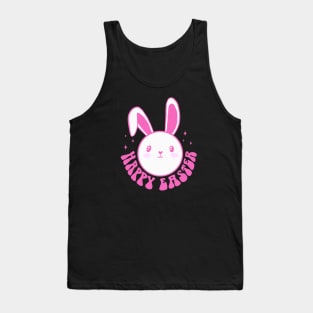 Happy easter a cute and groovy easter bunny for women Tank Top